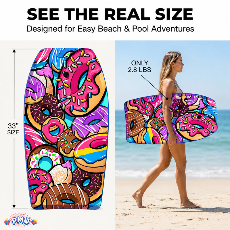 PMU 33 Inch Cupcakes Printed Bodyboard