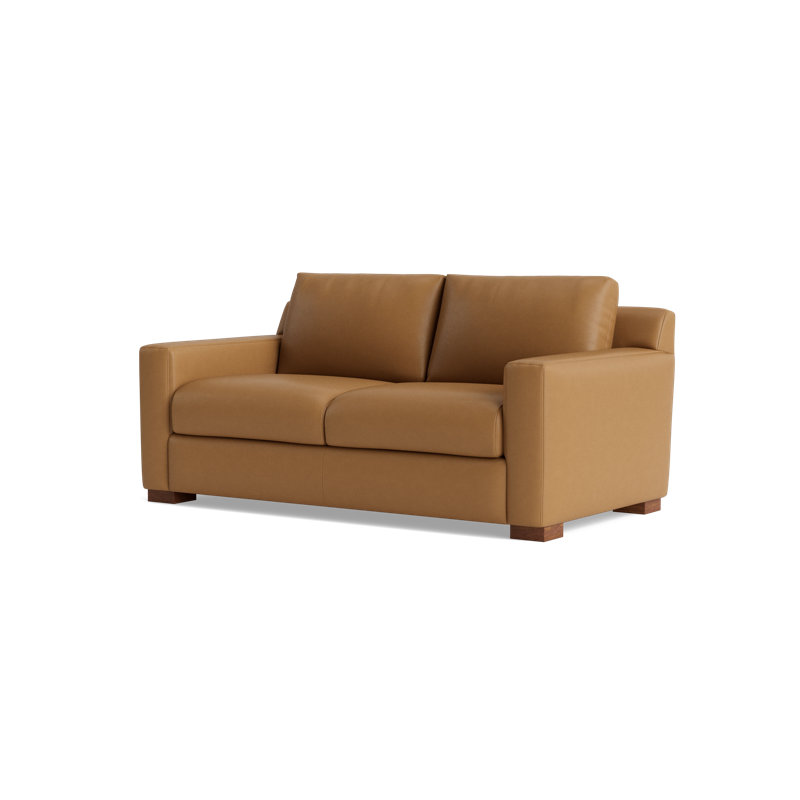 Catalina Leather Loveseat, Leather - Butterscotch