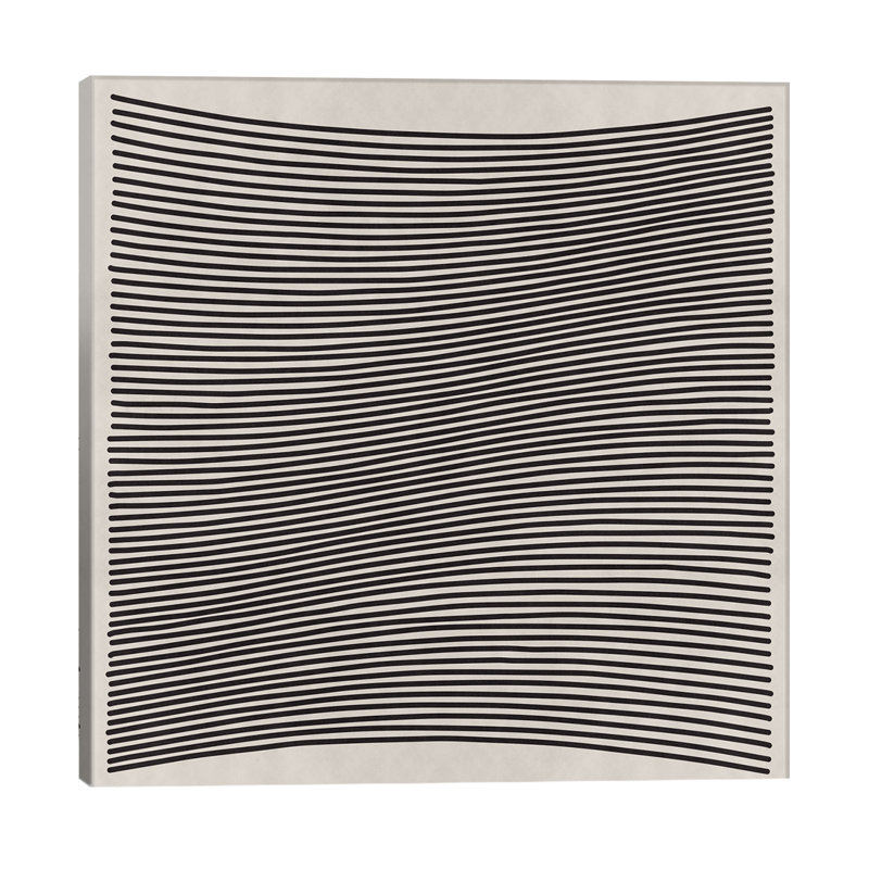 Modern Art - Wavy Lines - Wrapped Canvas Print, 45.72 cm H x 45.72 cm W x 3.175 cm D