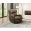 Fauteuil inclinable en microfibre brun rembourré 1pc