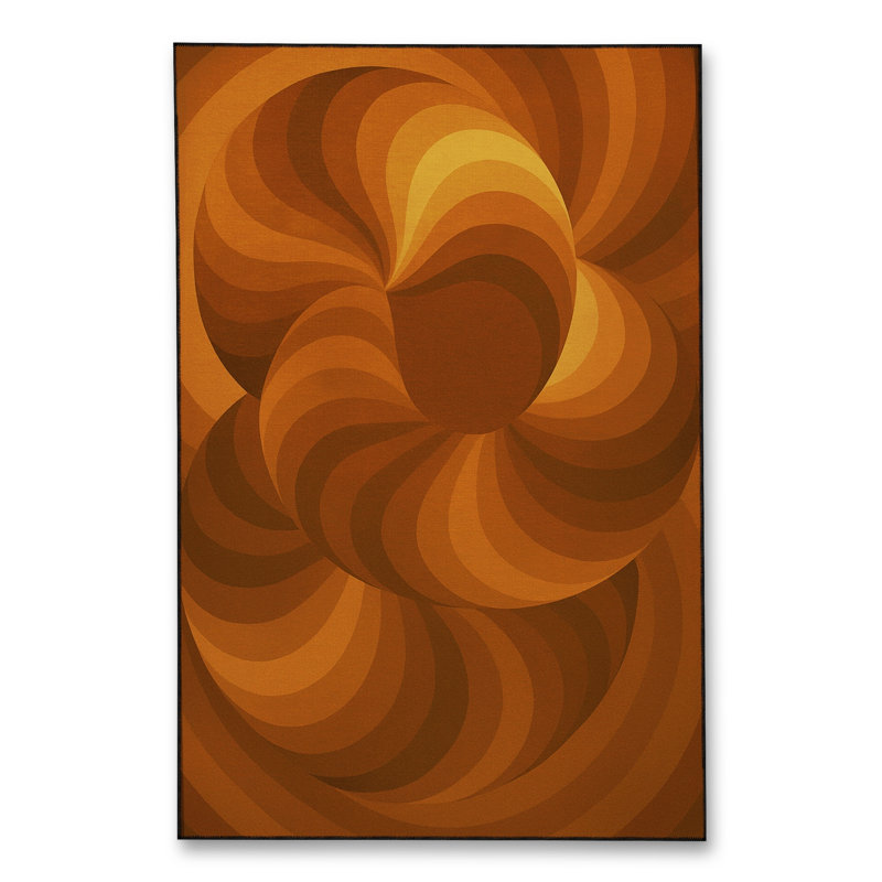 Tapis tissé orange Mosso, 2 pi x 2 pi 11 po