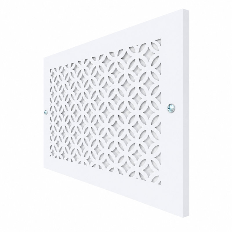 Registres de mur et de plafond Stellar Air - 4 x 10 (ouverture de conduit) 6 x 12 - cercles 3D, 0.25" D x 4" H x 10" W
