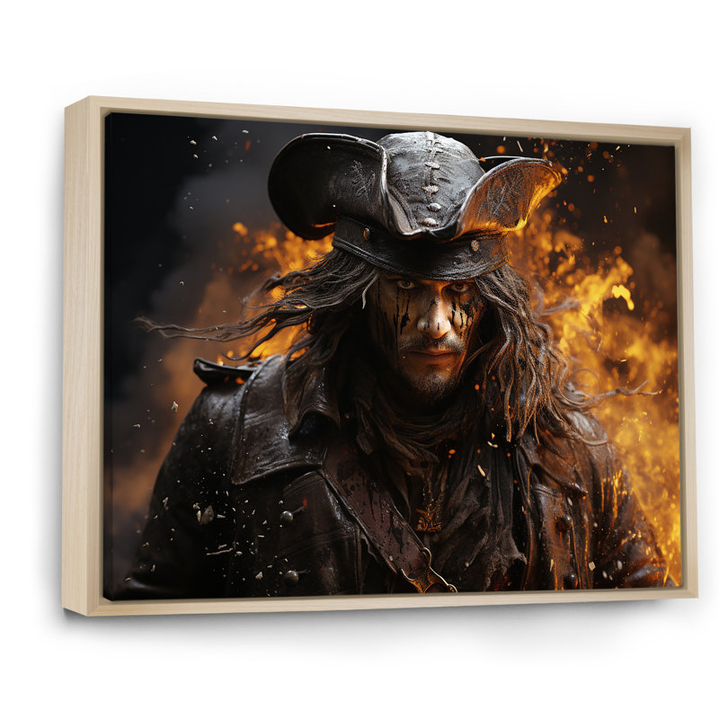 «Pirates Fired Vengeance I», reproduction d'art mural, Cadre flottant naturel, H 12 po x l 20 po x P 1 po