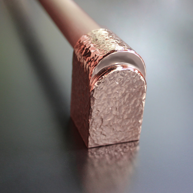 Lunar Eclipse Appliance Pull, Hand Hammered Copper, 11 1/8"