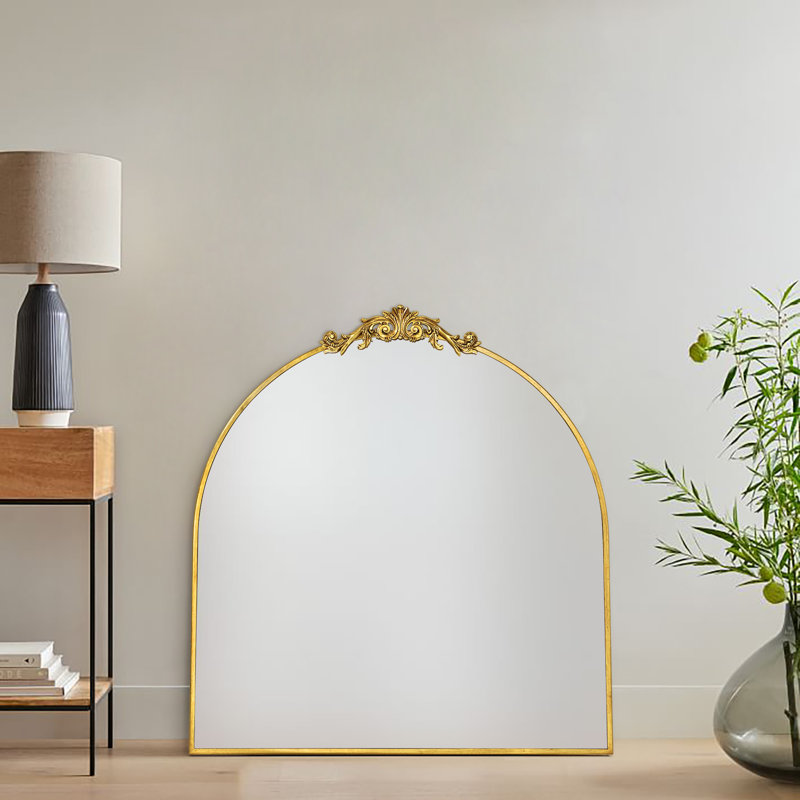 Miroir mural Fetullah, Or brossé, 35 po x 35 po