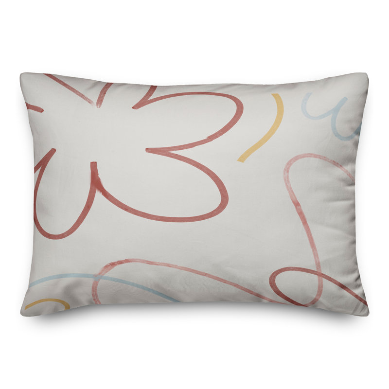 Housse de coussin rectangulaire avec insert Fleurs