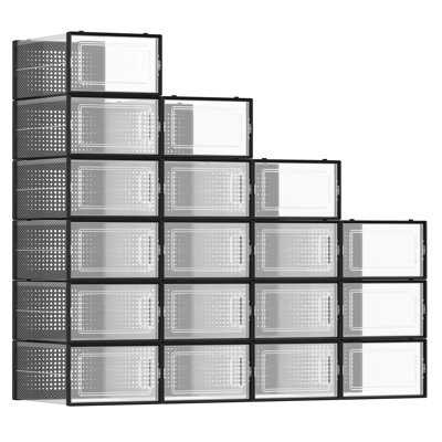 18 Pair Stackable Shoe Rack