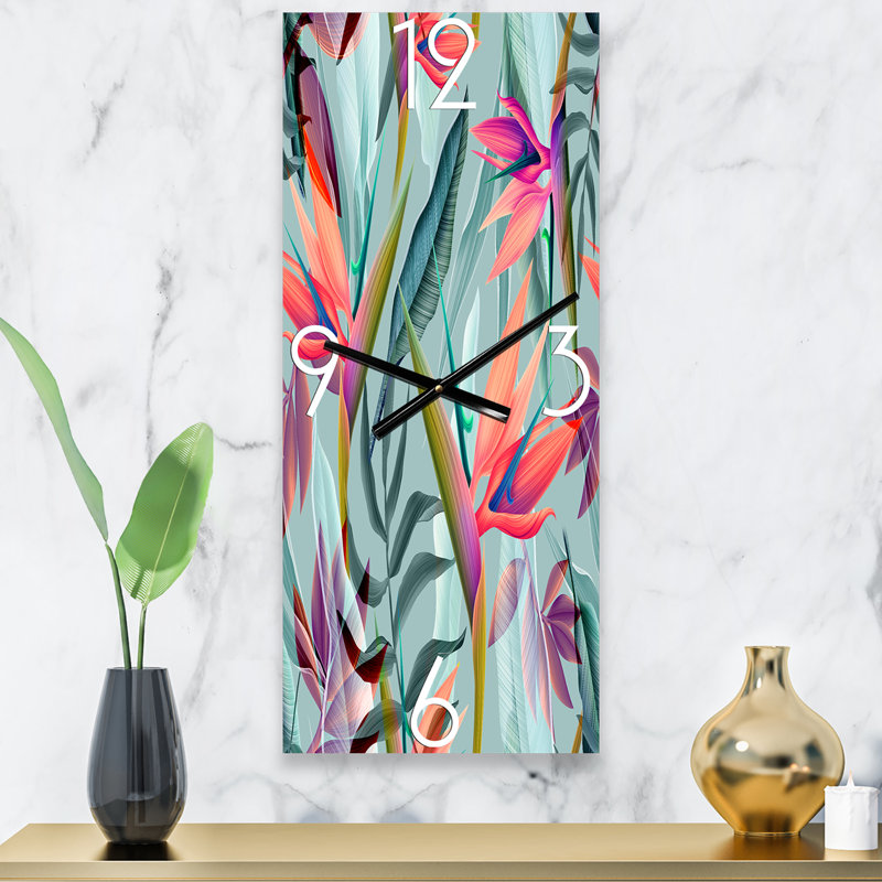 Horloge murale fleurs tropicales VI, Grand