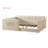 Full Size Daybed Velvet Upholstered Sofa Bed with High Side Panels and Side Entrance, Space-Saving Guest Bed with Storage Pockets, Beige-429218557-429218555