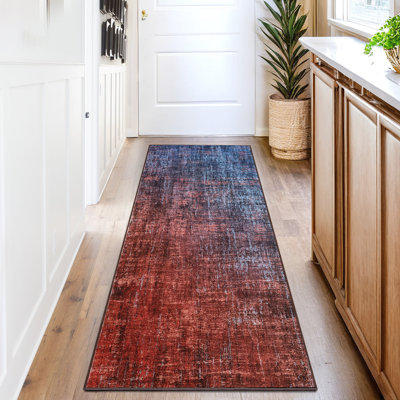 Abstract Machine Printed Area Rug