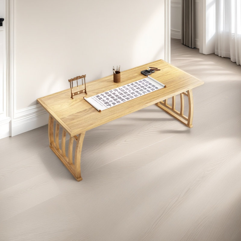 Creative solid wood elm desk, 29.52" H x 47.24" W x 23.62" D