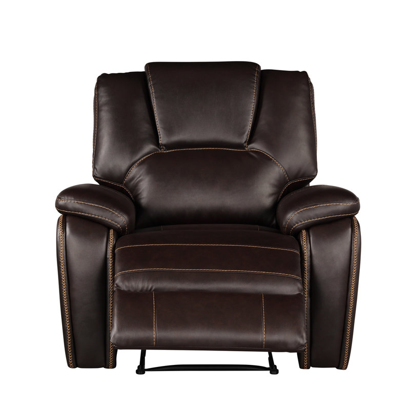 Fauteuil inclinable électrique en similicuir Hong Kong, Similicuir brun