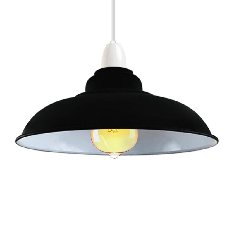 Lonnia 13.5cm H Metal Semi Curvy Lamp Shade ( Uno ), Black