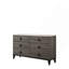 Commode en faux marbre et dessus en chêne gris rustique Avantika