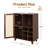 Sideboard Cabinet, 34 Inch, - Paneled, 1 Enclosed 2 Open Shelves, 6 Wine , Spacious Inch Bar Storage, Space, Tabletop-1104766720