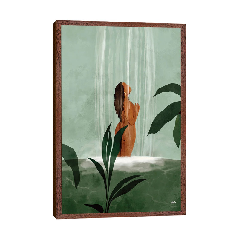 Rain On Me by Bria Nicole - Print on Canvas, Classic Brown Wood Framed Canvas, 101.6 cm H x 66.04 cm W