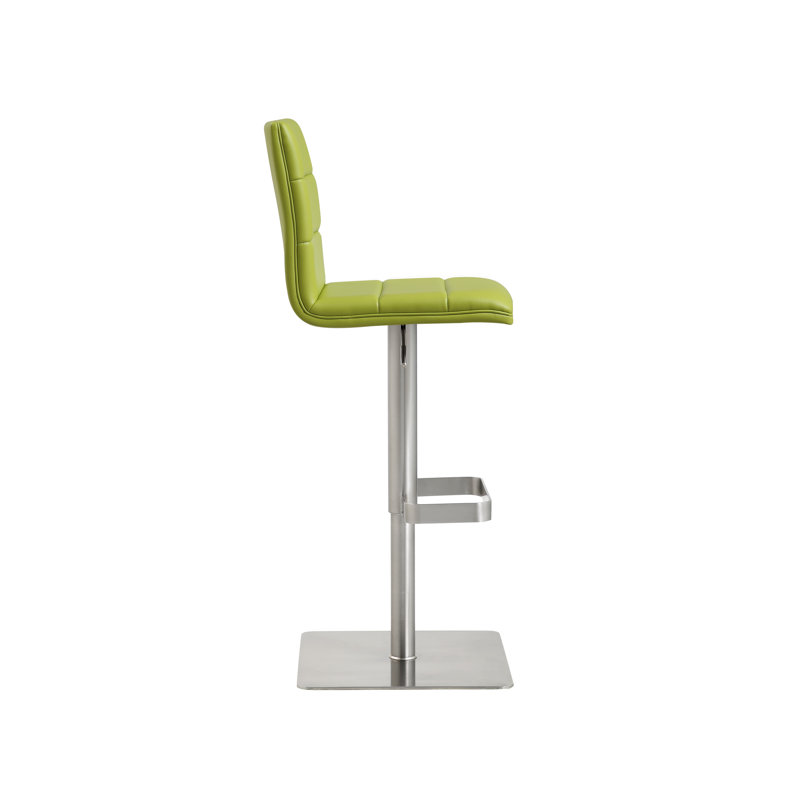 Tabouret pivotant à hauteur réglable Nebahat, Vert lime