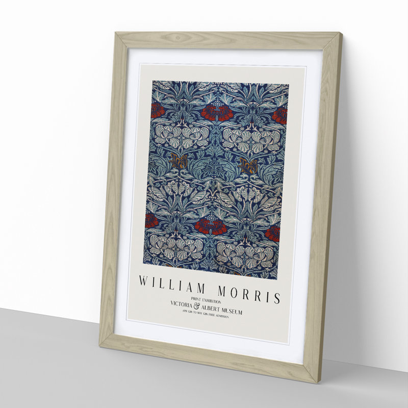 Tulip and Rose Vol.1 by William Morris - Picture Frame Painting, Oak Framed, 65cm H x 48cm W x 2cm D