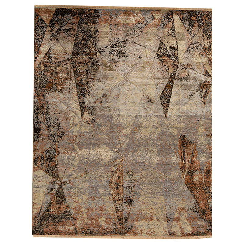 Abstract Area Rug in Brown