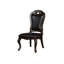 2 chaises de salle à manger en bois massif - brun foncé, traditionnelles avec de faux détails, chaises de style rétro, de 2 et garnitures classiques