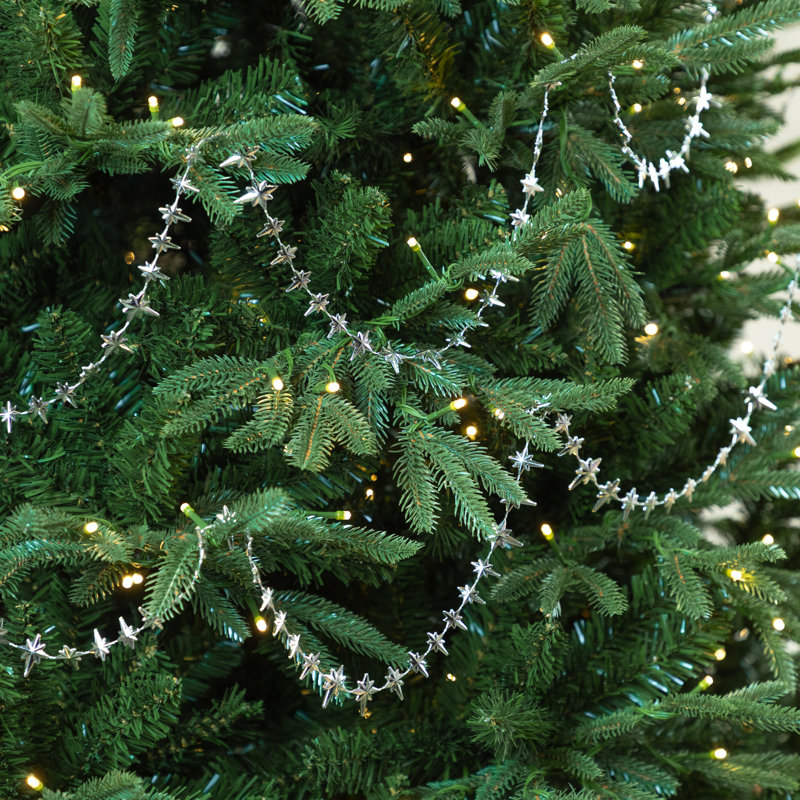 Guirlande de Noël 9 pi x 1 po Star of Bethlehem, Argent