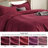Bedsure Burgundy Duvet Cover Twin Size - Soft Double Brushed Bedding Set for Kids & Adults（Set of 3）-109724479-109724468