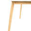 Charmante table de salle à manger de style Mid-Century, surface en faux bois et pieds en bois d'hévéa massif, abat-jour en chêne blanc, l 58,08 po x P 35,12 po H 29,02 po