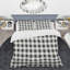Ensemble de housse de couette moderne noir et beige Gingham Bliss I-109149851