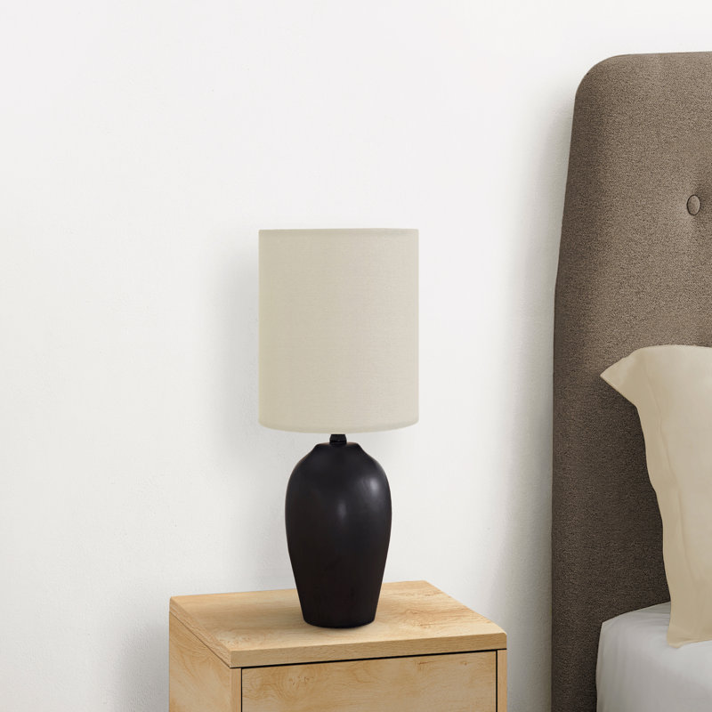 Lighting, 17"H, Table Lamp, Black Ceramic