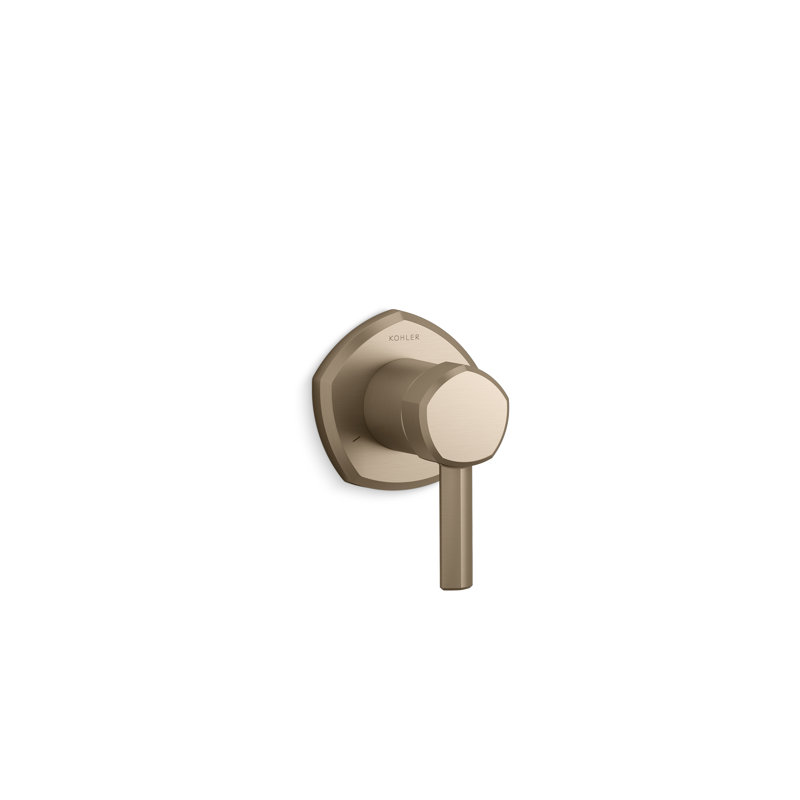 Occasion Transfer Valve Trim with Lever Handle, Brushed Bronze