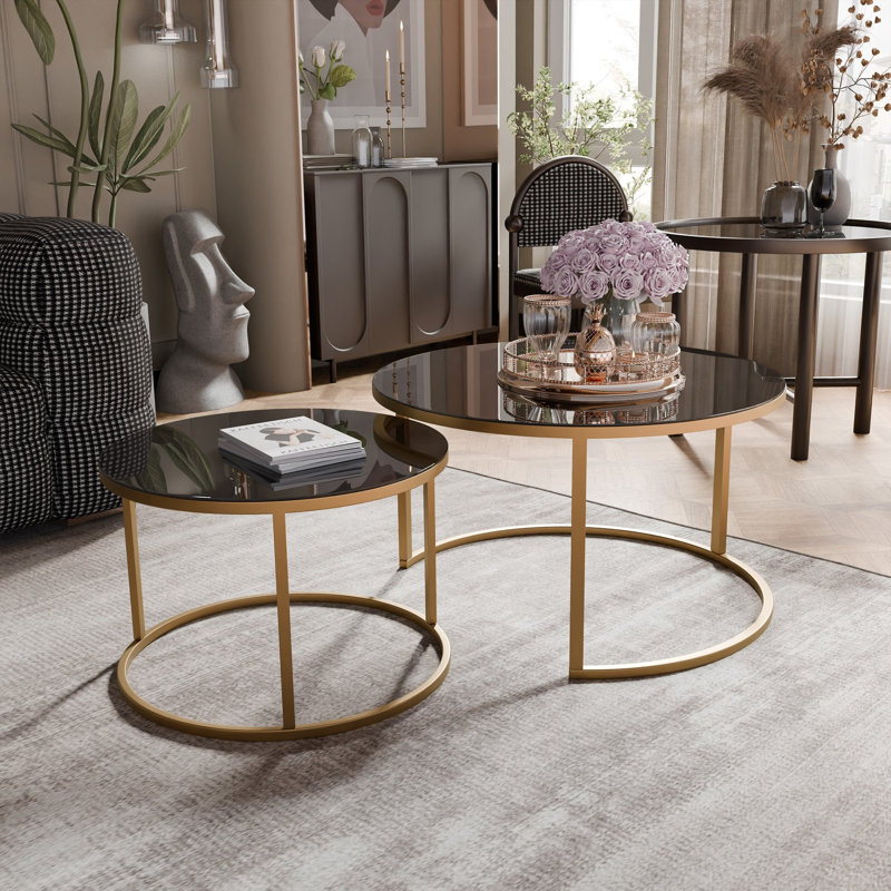 Coffee Table with Storage, 48cm. H x 80cm. L x 80cm. W, Black, Smoked Glass