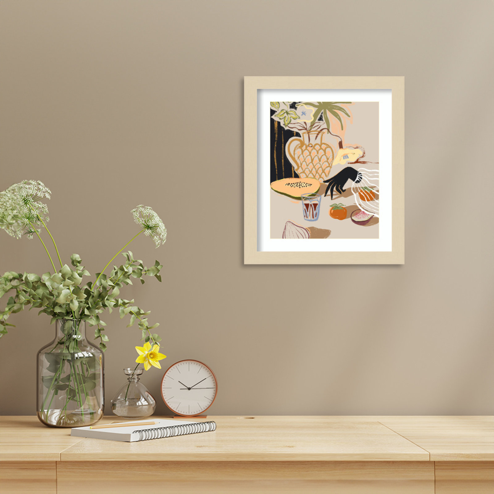 Northbrook "Fruitful Spread" Print, Brown, 13" H x 11" W