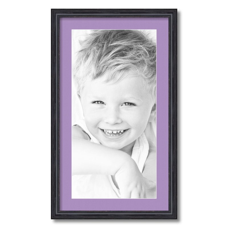 Cadre 12 po x 24 po simple noir mat, Brume lavande