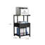 Multifunctional 3-Tier Kitchen Storage Rack with 1 Drawer and Lockable Wheels,31.5" Height Rolling Cart-933534505
