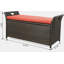 Banc de rangement en osier pour terrasse