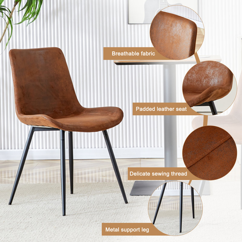  Laoise 4 - Person Extendable Dining Set with Round Table, Brown, Brown, Black