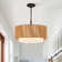  1-light Rattan Pendant Light With Diffuser 