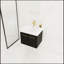 Meuble-lavabo mural 24 po avec lavabo, charnières de porte en résine