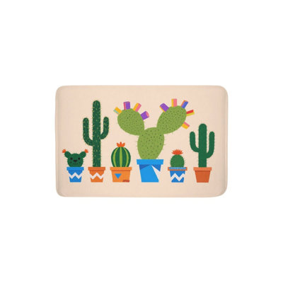 Joli tapis de bain cactus pour salle de bain, 16 x 24