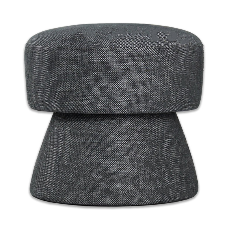 Mushroom Orthopedic Sponge Ottoman, Dark Gray