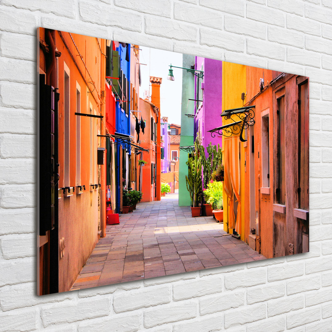 Glasbild Colorful Streets