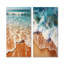 Vue tropicale de plage tropicale I - ensemble de 2 reproductions d'art sur la plage côtière-102575627-102575630