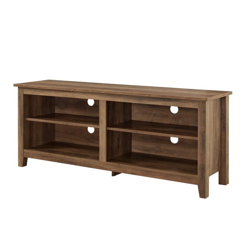 Sunbury Open Storage TV Stand, Rustic Oak, 58"