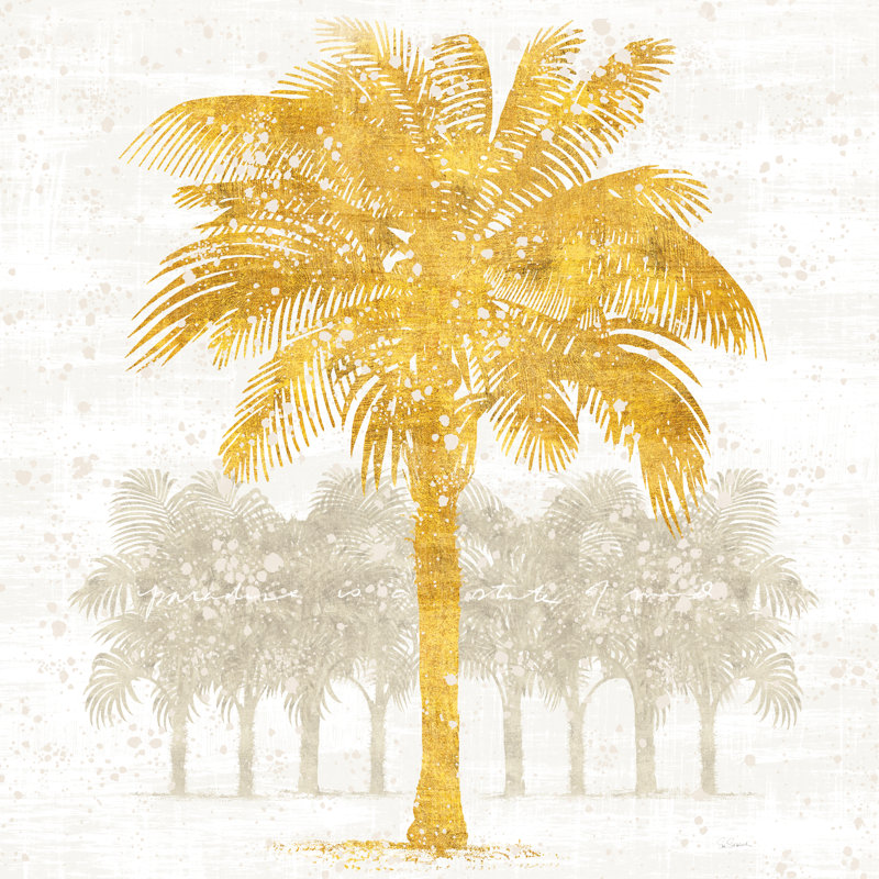 Palm Coast II by Sue Schlabach - Wrapped Canvas Painting, 30cm H x 30cm W
