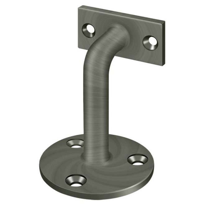 F1EE65EB675743BA8D68F2013A412144 Handrail Brackets, 3" Projection in Antique Nickel, Antique Nickel