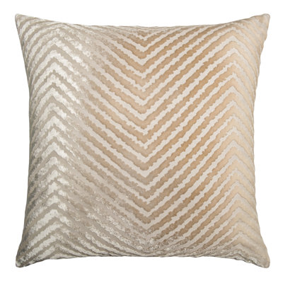 Chevron Embroidered Pillow Cover & Insert