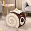 Swiss Roll Cake Cat Bed, 18.5'' Cute Cat Condo With Soft Scratching Surface