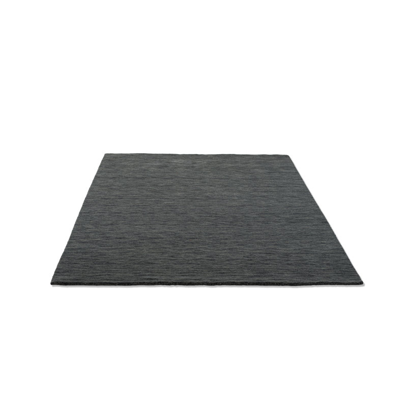 Rectangular Uniform Color Wool Hand Woven Area Rug, Rectangle 60cm x 90cm