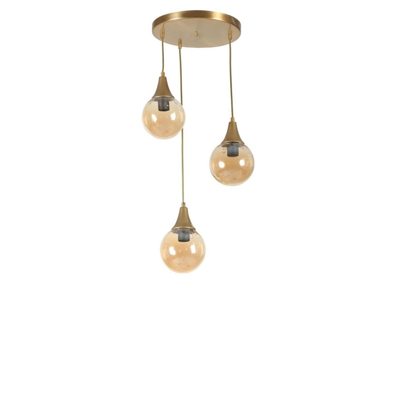 Chandle Chandelier, Gold/Amber
