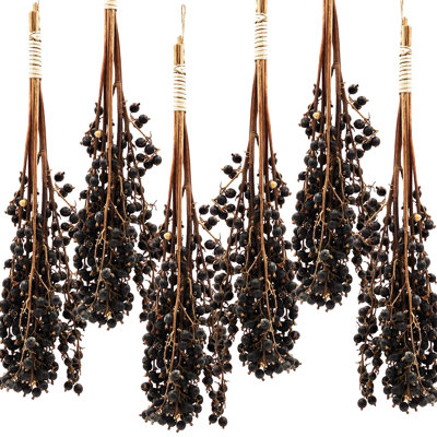 7 Piece Cluster Black Berry   Set of 6   23.5"   Natural
